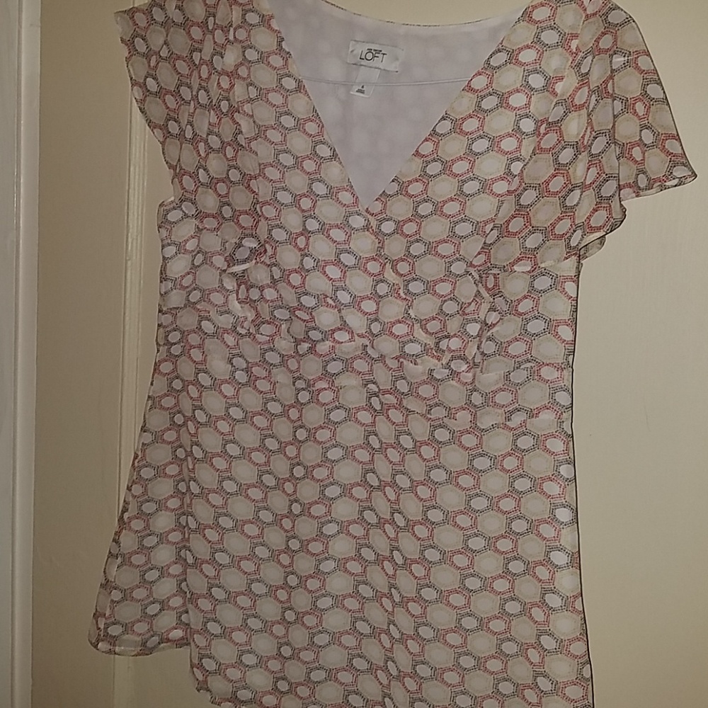 Ann Taylor LOFT flutter sleeve wrap top pattern